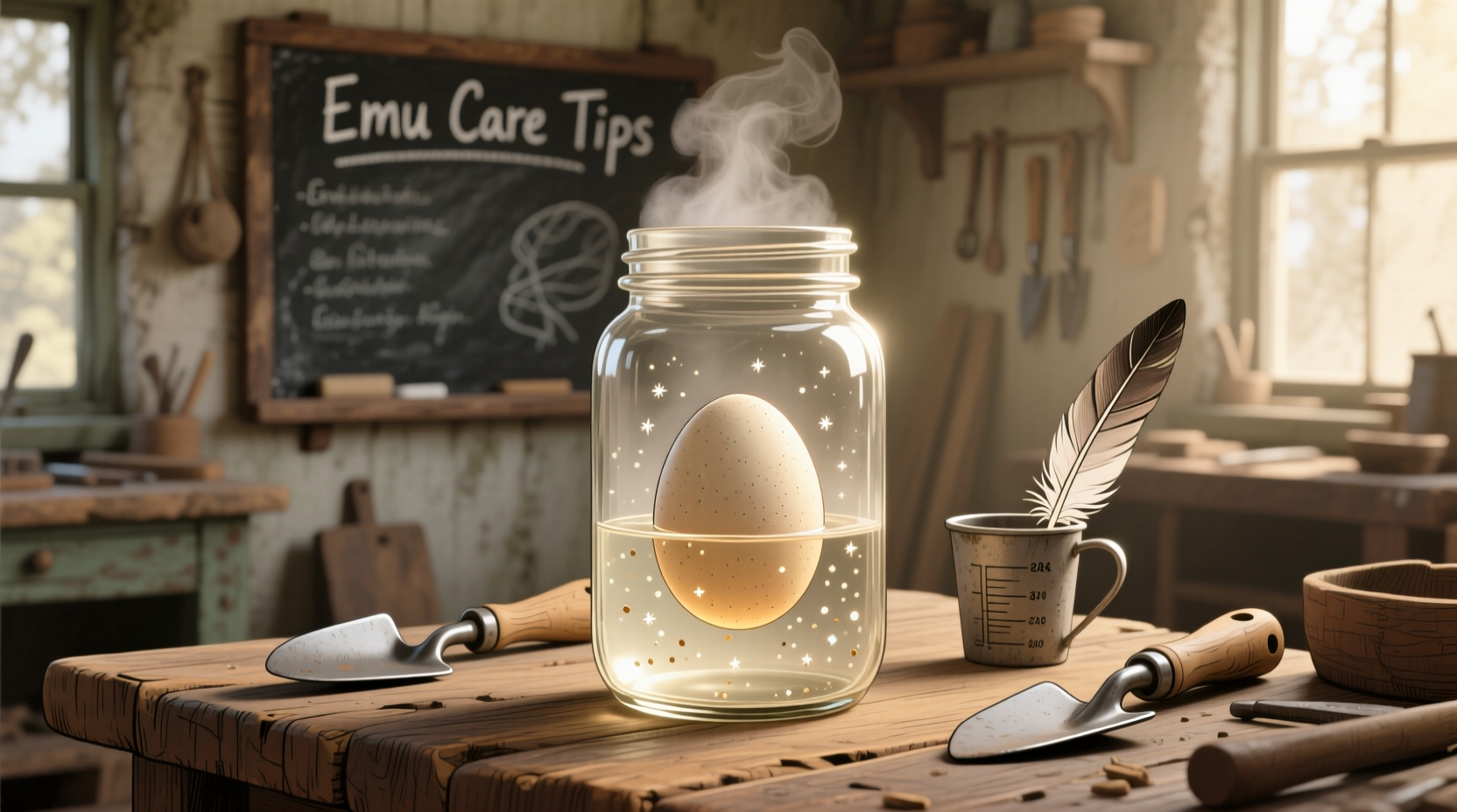 a mason jar is the only tool you need for perfectly emu