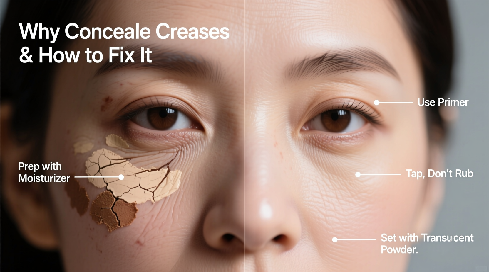 why does my concealer crease instantly and how to achieve a smooth finish