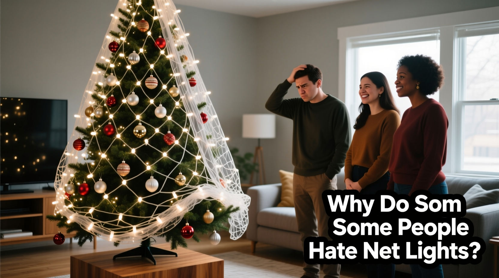 why do some people hate net lights on christmas trees