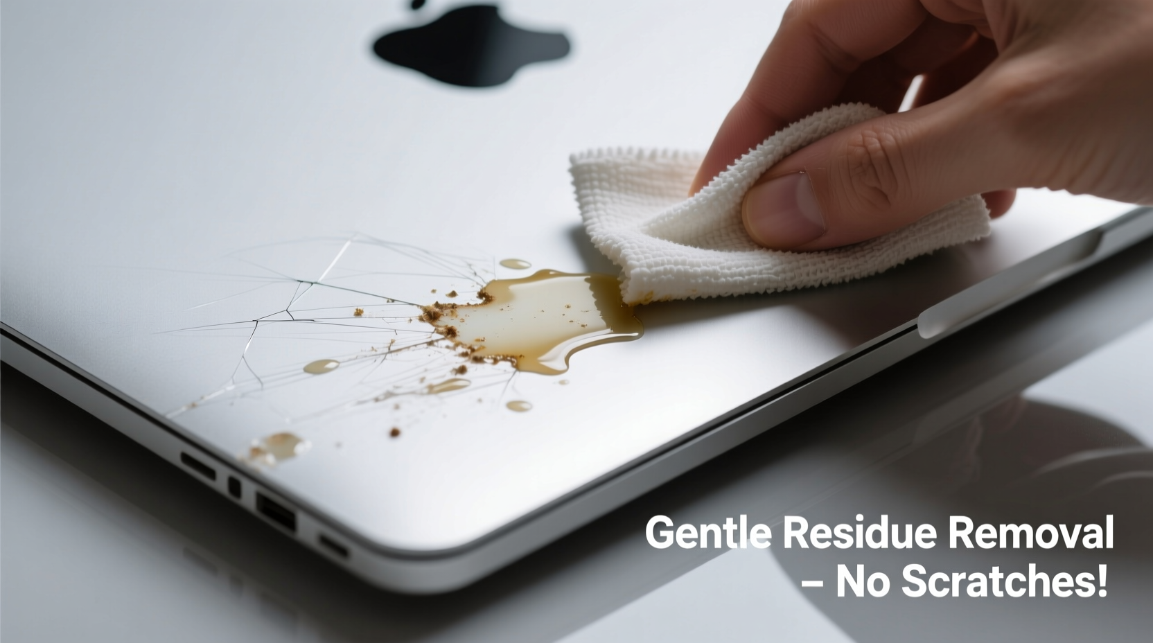 how to remove sticker residue from laptop lids without scratching them