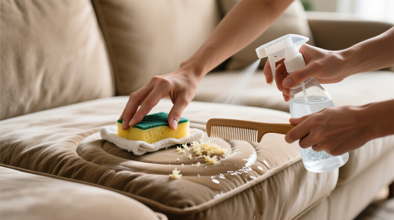 how to restore fluffiness to microsuede couch covers