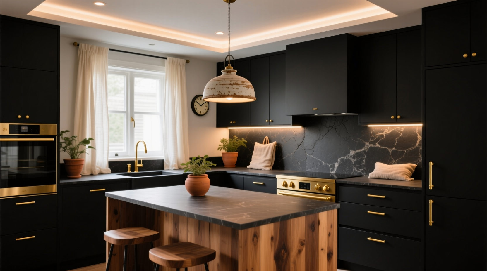 how to make a dark kitchen look warm