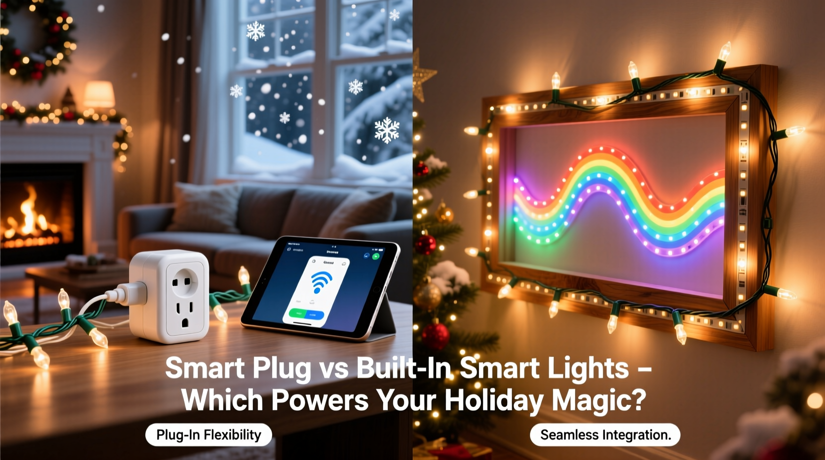 smart plug vs built in smart lights for controlling your christmas display
