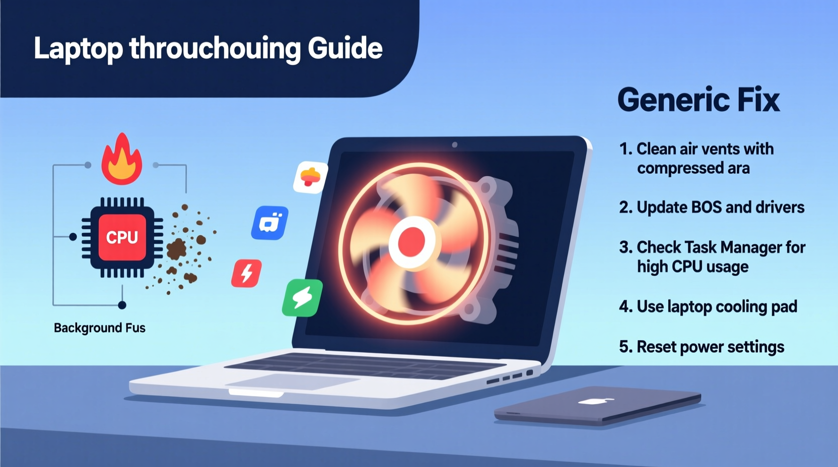why does my laptop fan run loud when doing nothing generic fixes