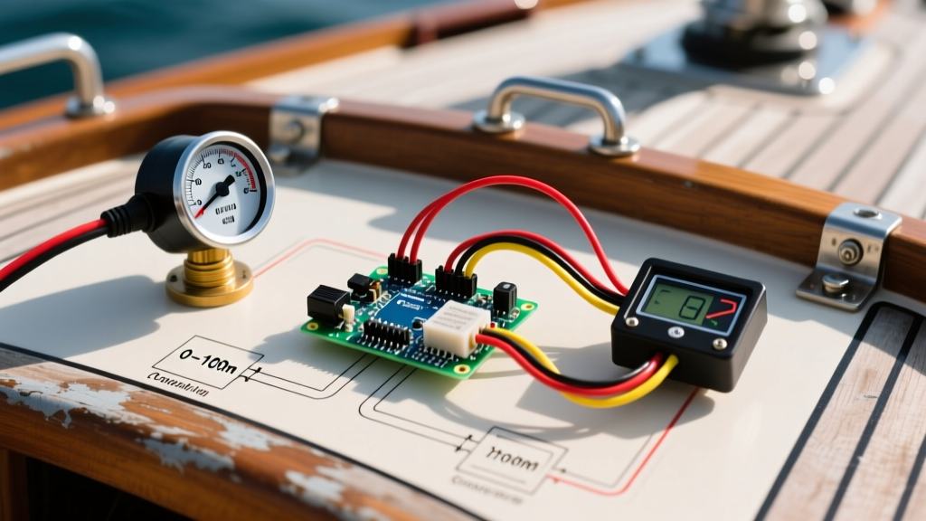 Complete Wiring Diagram for Fuel Gauge on Boat: Sender to Dash