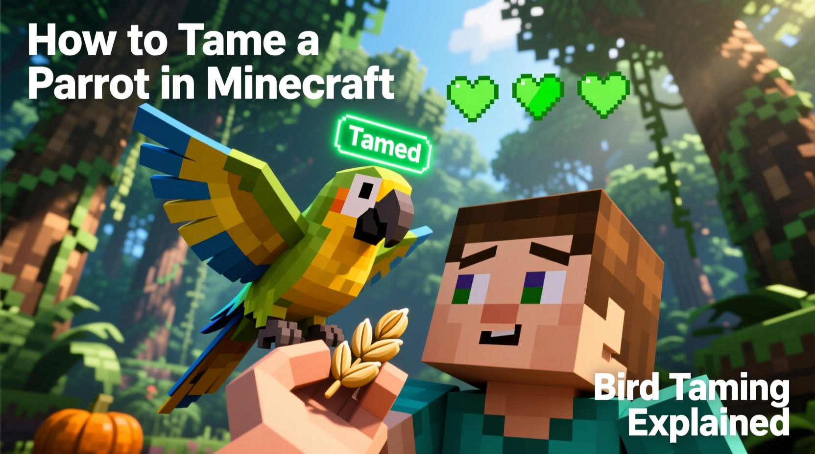 how do you tame a bird in minecraft