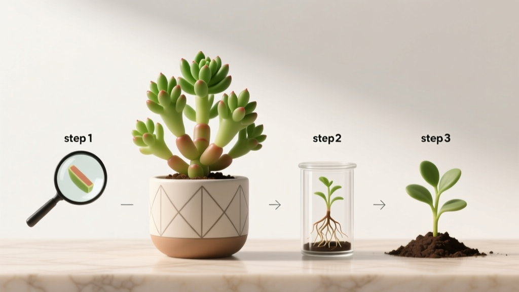 Fast-Growing Chicken Feet Plant Propagation Method