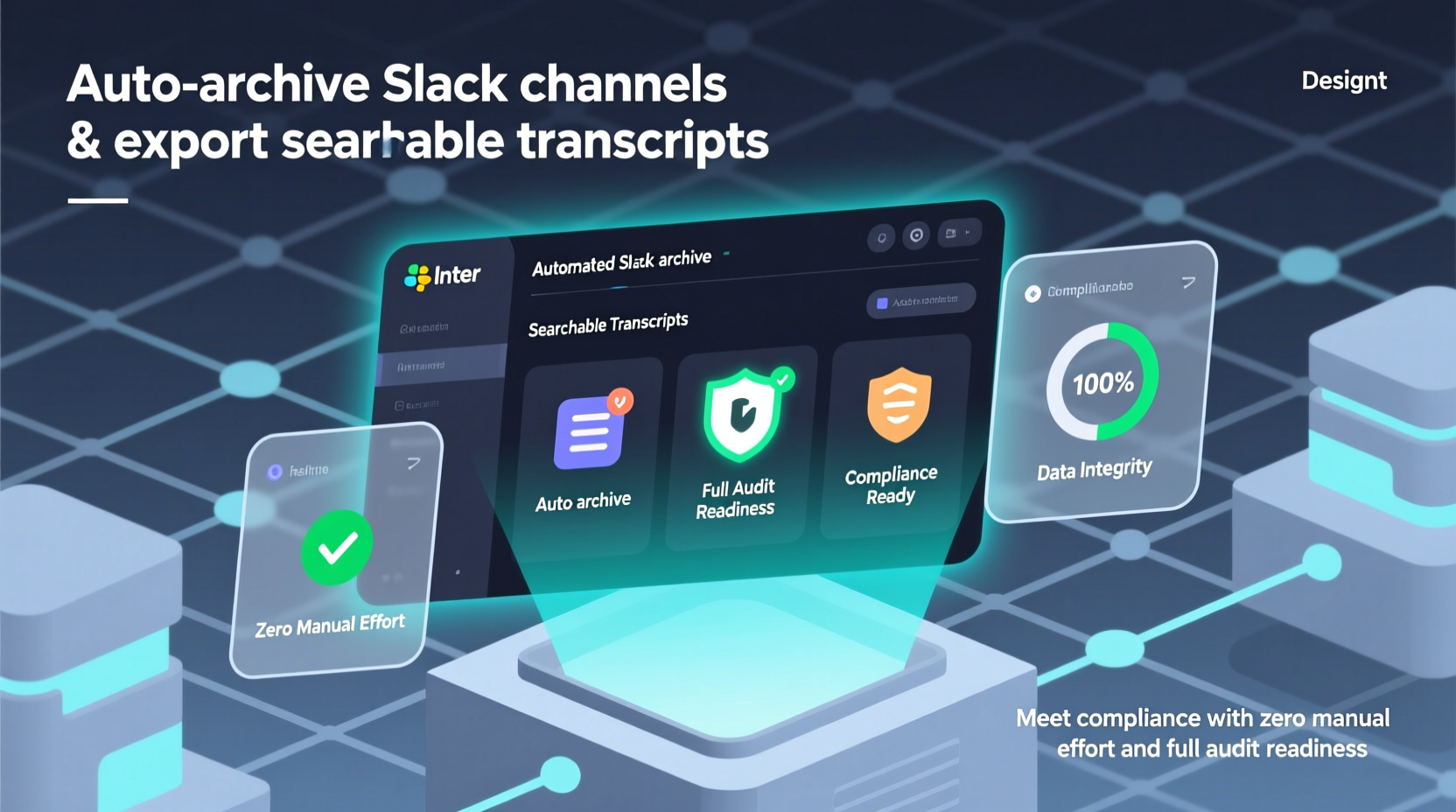 slack auto archive transcript export for compliance