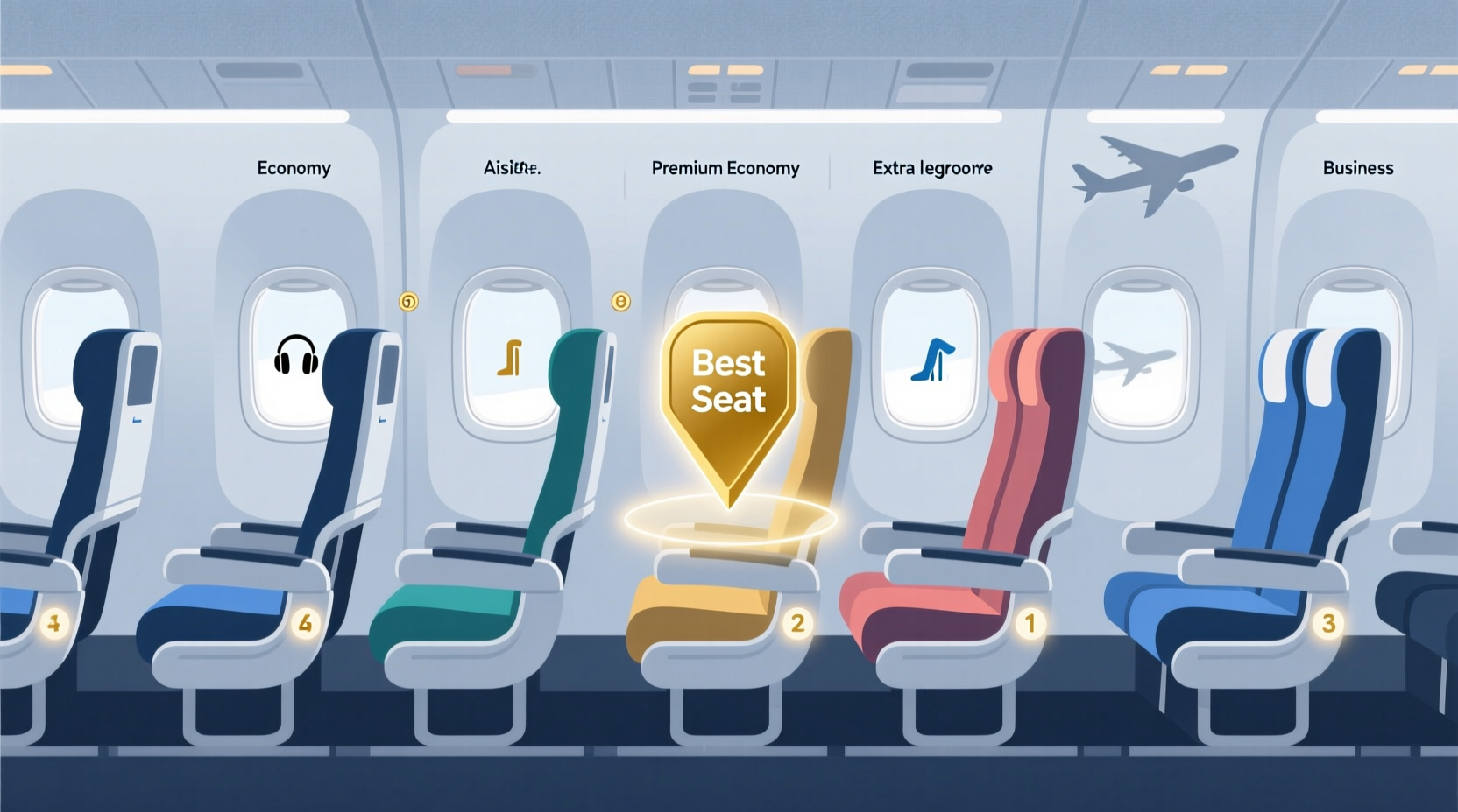 airline seating chart shows you best seat for your need