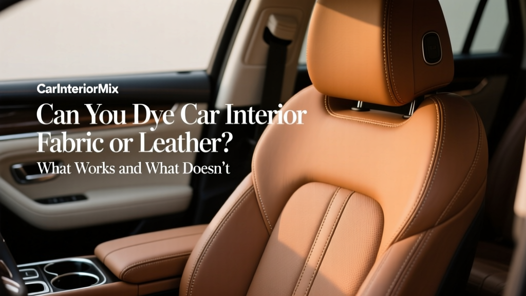Can You Dye Car Interior Fabric or Leather? What Works and What Doesn't
