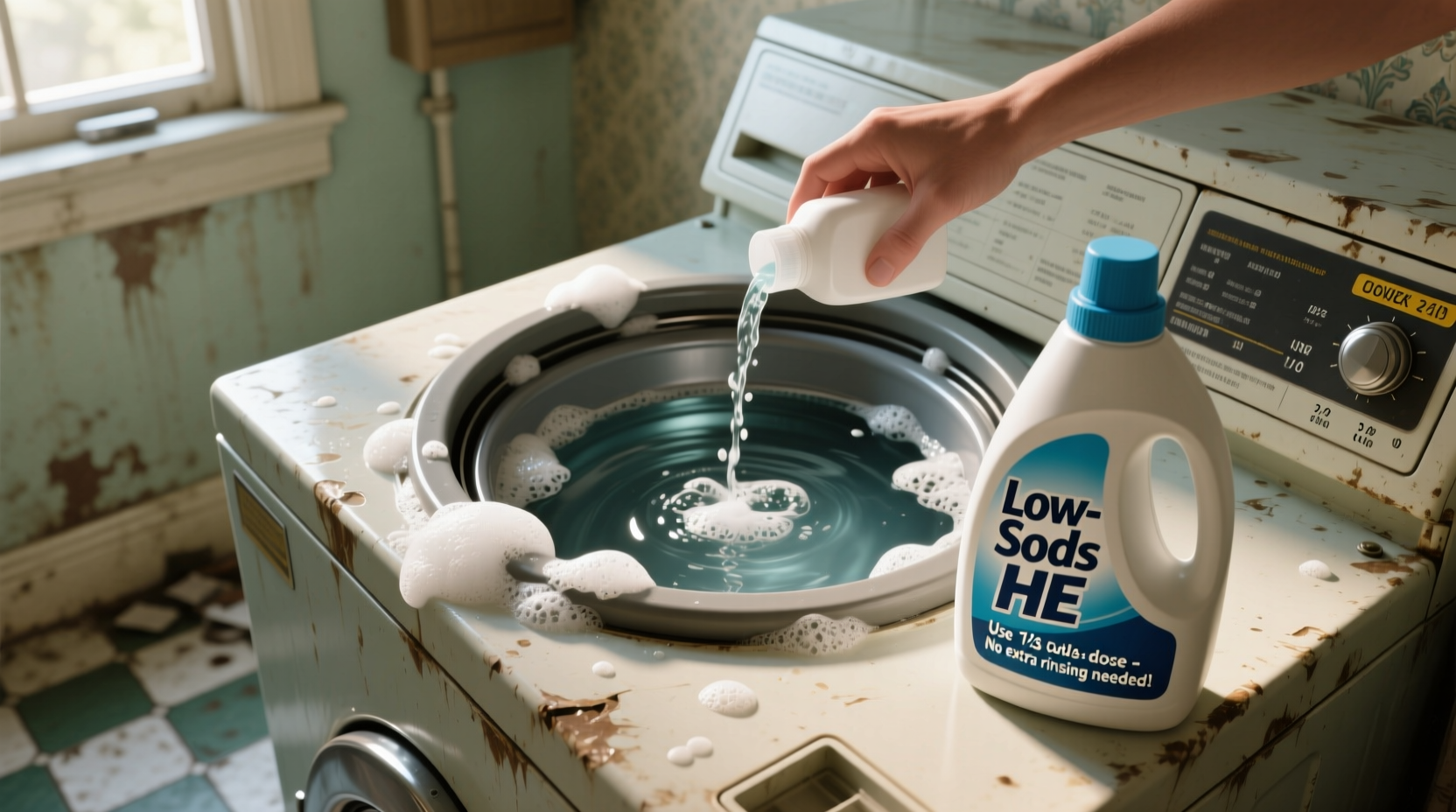 he detergent in old washers does it cause overflow