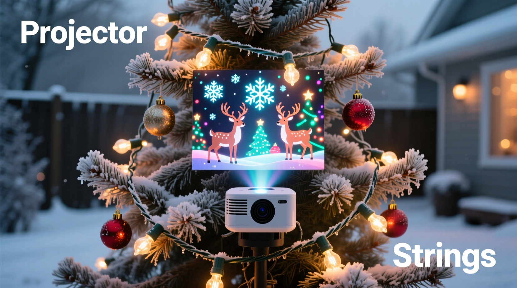 christmas light projector vs traditional strings is one truly easier