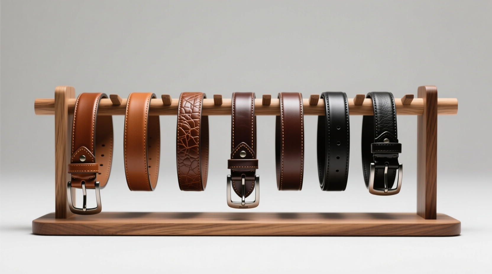 leather belt storage rack vs loop