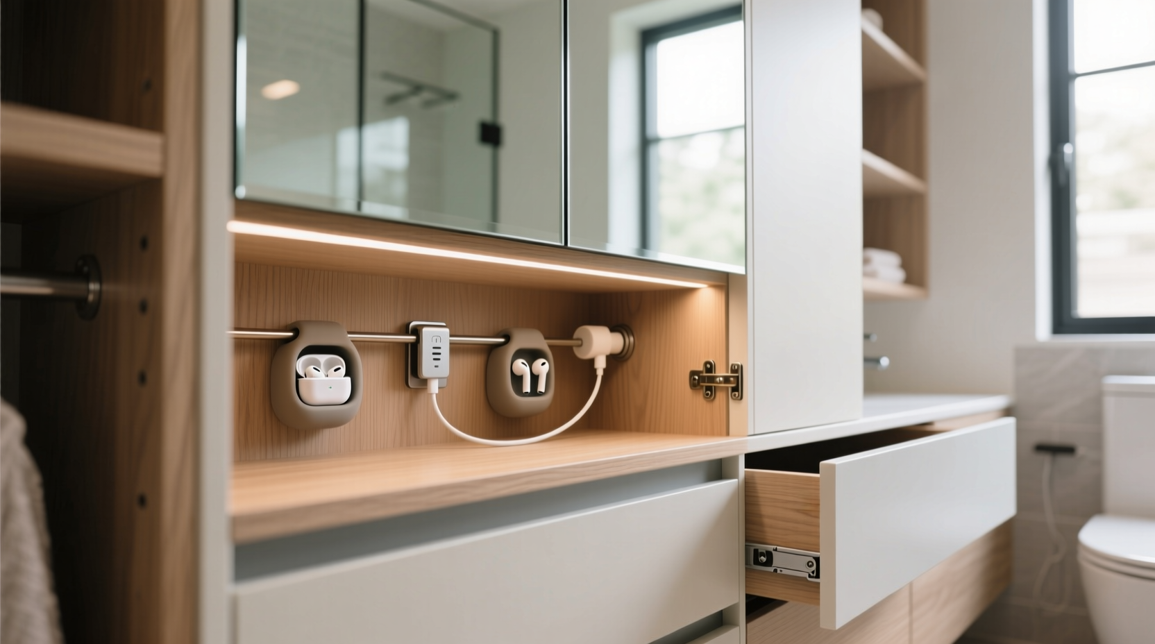 closet organization tips for cables earbuds