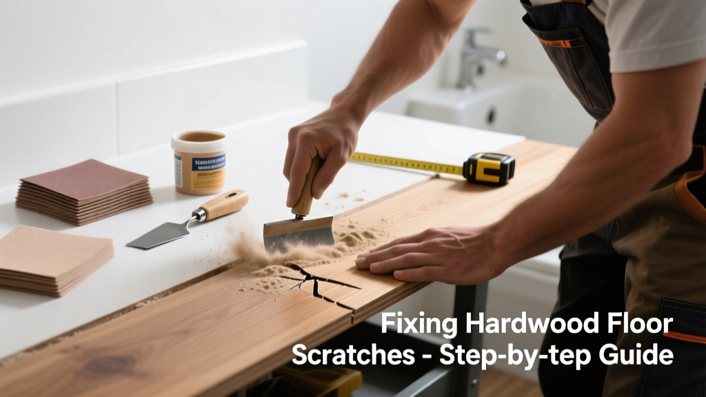 Fixing Hardwood Floor Scratches in the Bathroom