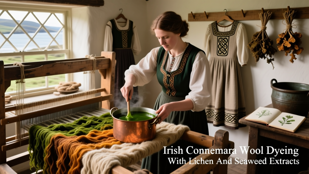 Irish Connemara Wool Dyeing With Lichen And Seaweed Extracts