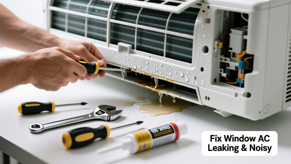 Fix Window AC Leaking and Making Noise