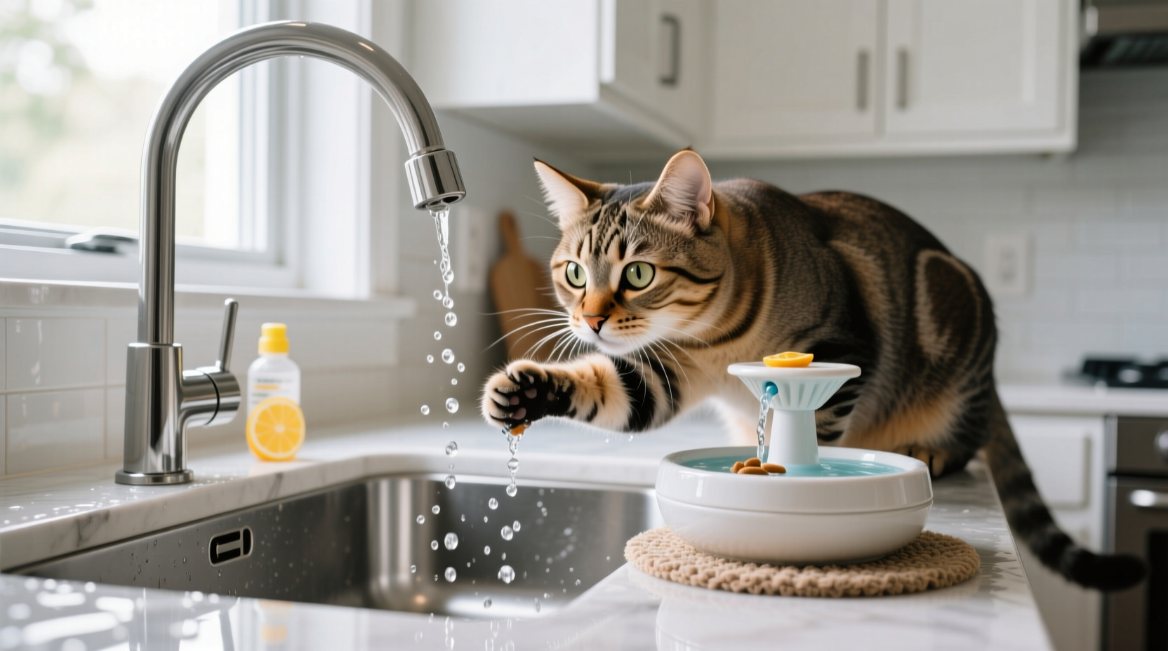 why is my cat obsessed with drinking from the faucet and how to redirect it safely