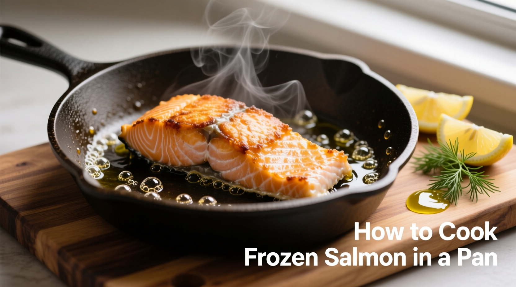 how to cook frozen salmon in a pan