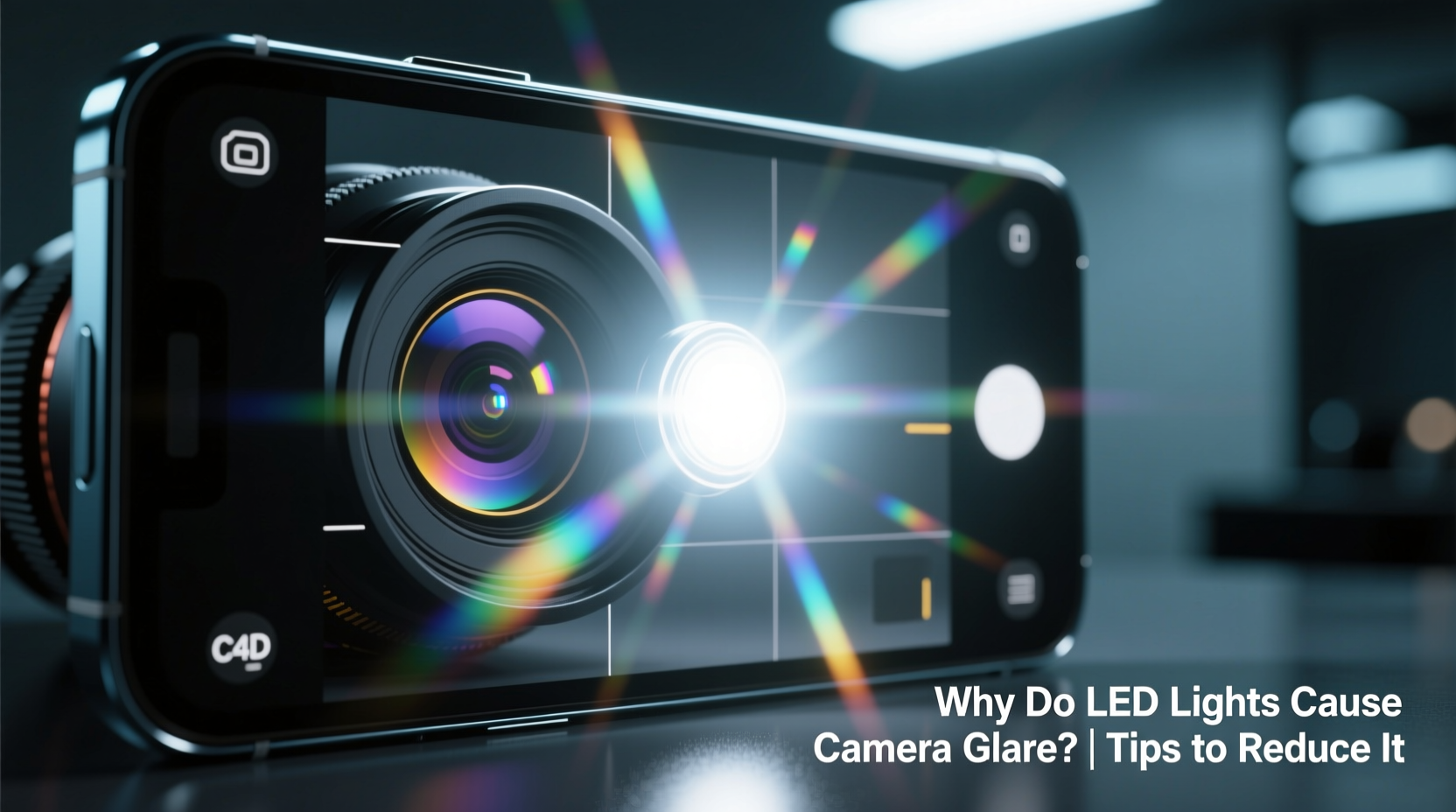 why do some led lights cause camera glare in photos and how to reduce it