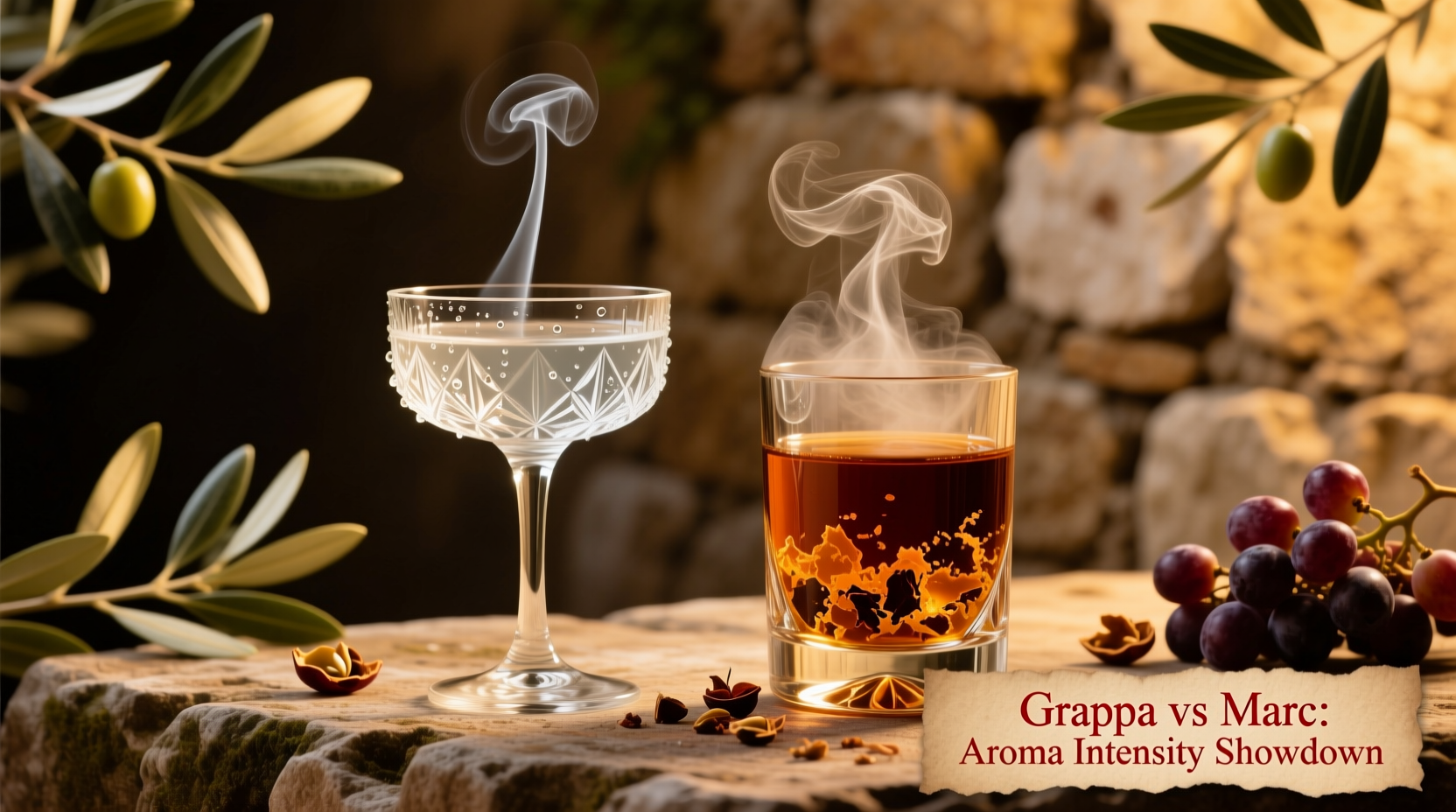 grappa vs marc in Italian-inspired cocktails which offers more aromatic intensity