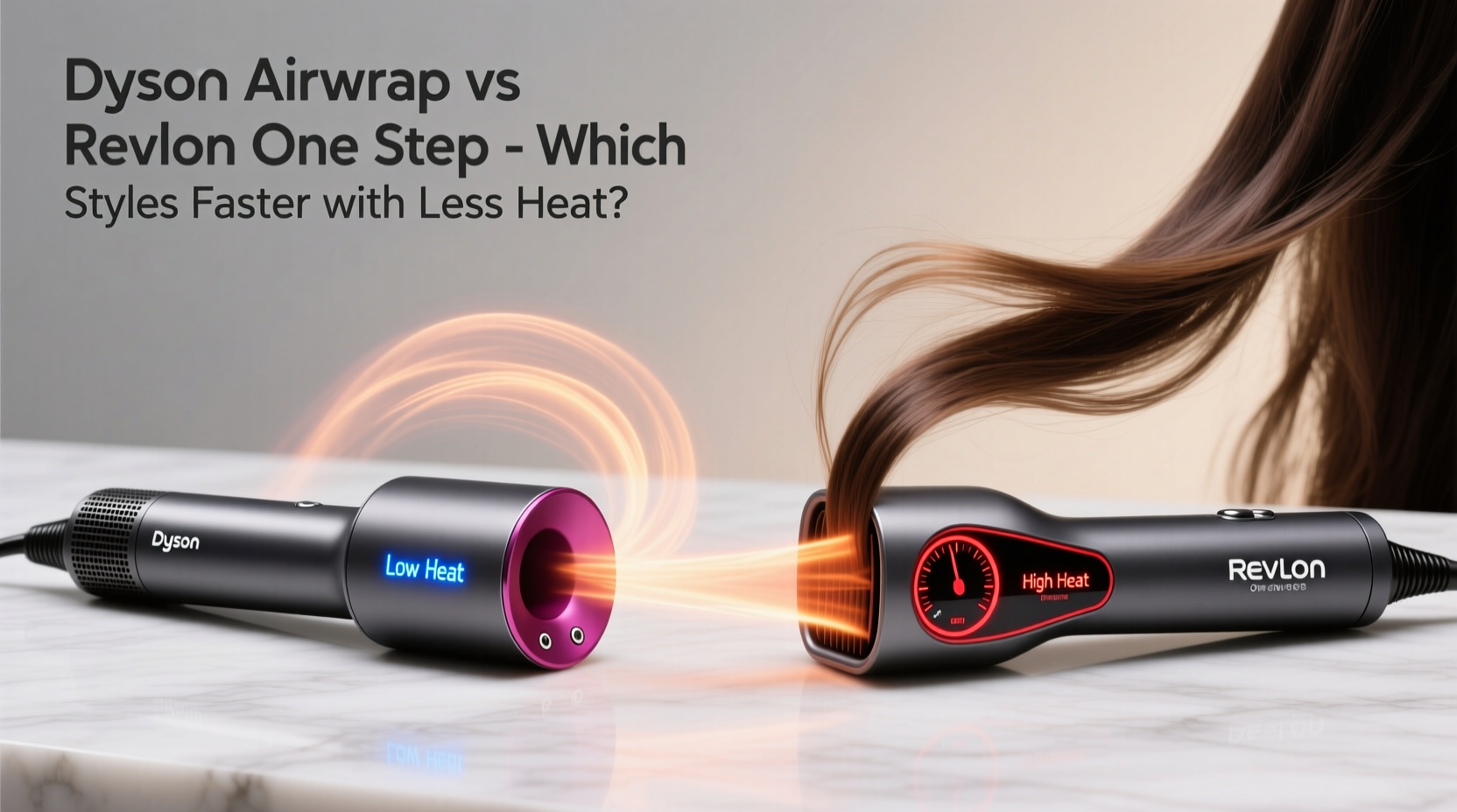 dyson airwrap vs revlon one step which styles faster with less heat