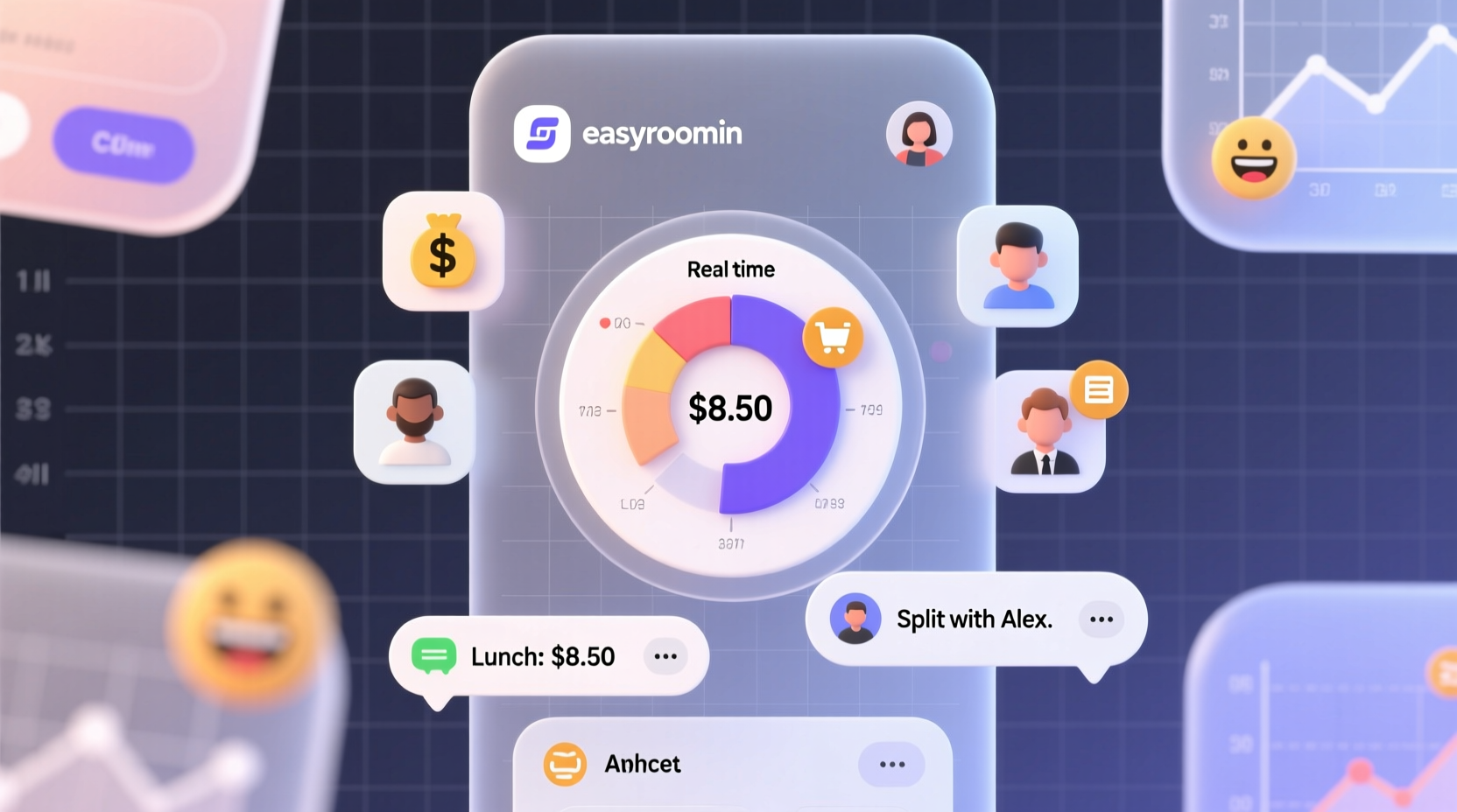 easyroomin is an expense tracker micro social network