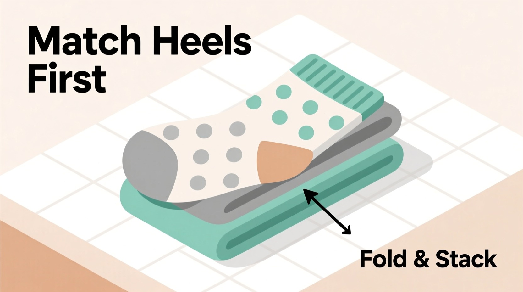 how to pair socks perfectly after laundry using a simple trick
