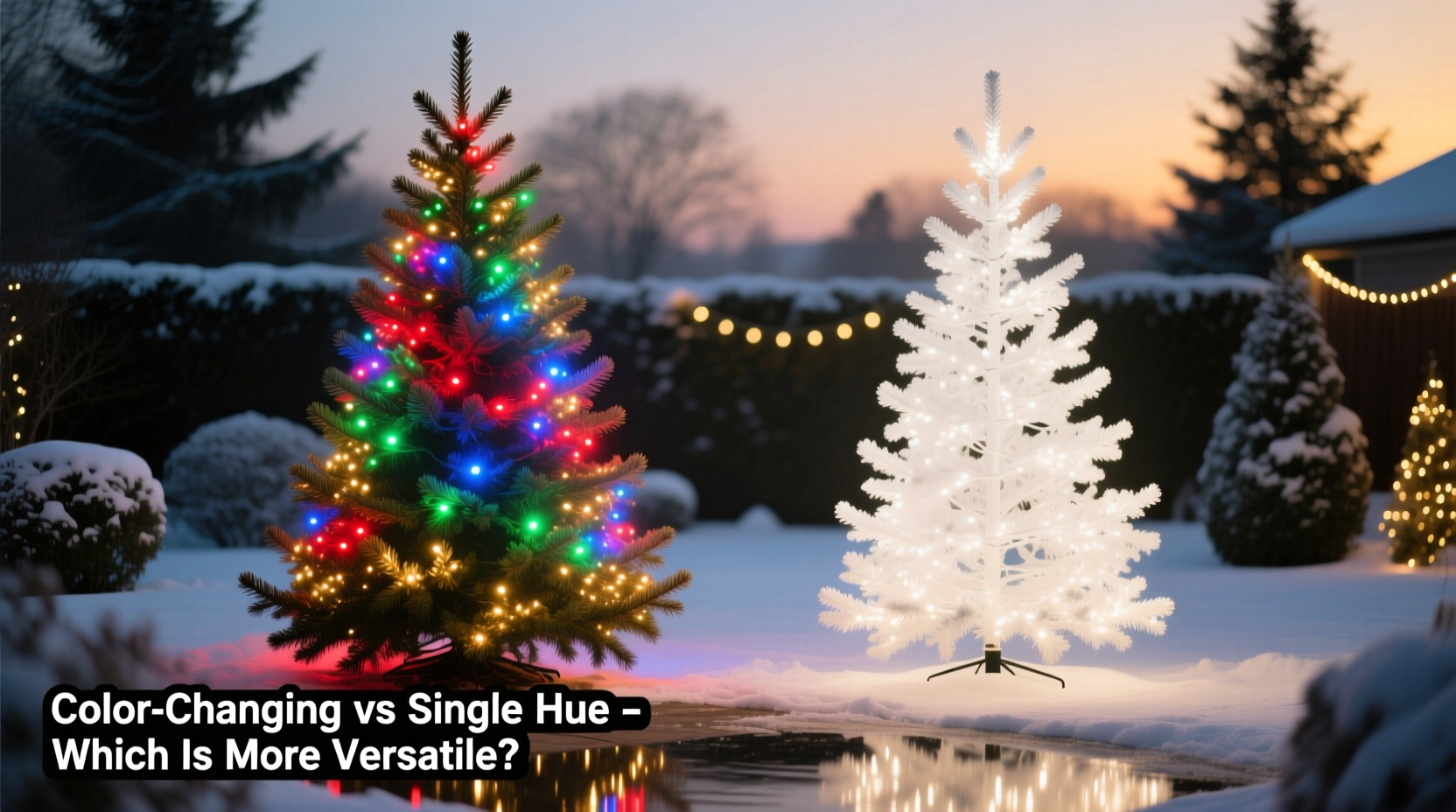 prelit tree with color changing lights vs single hue which is more versatile