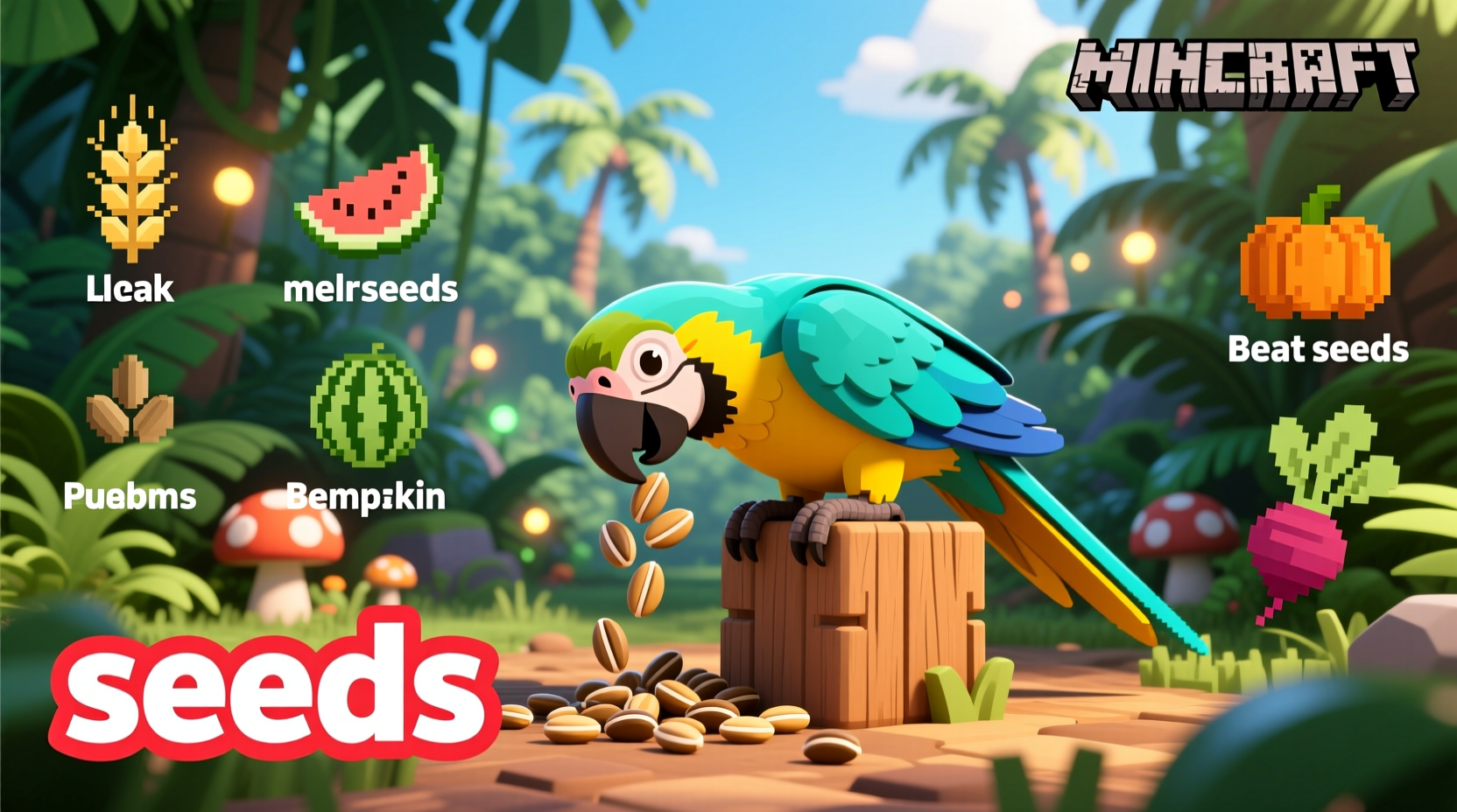 what do birds eat in minecraft