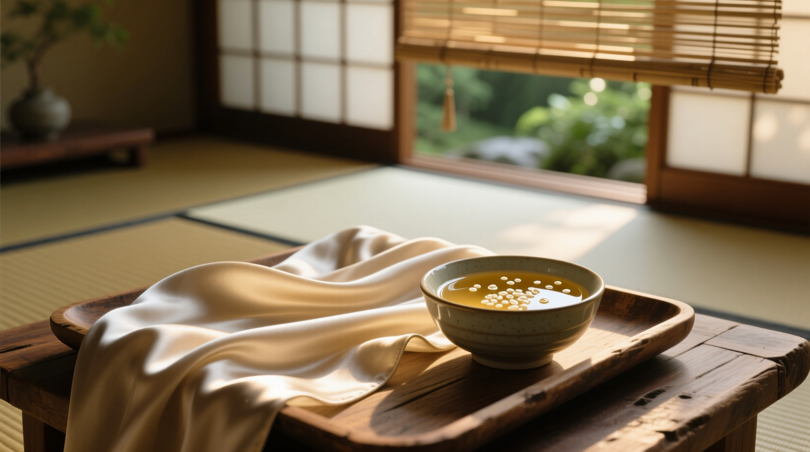 fermented rice water for silk scarves