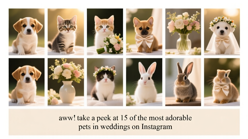 Awww! Take a Peek at 15 of the Most Adorable Pets in Weddings on Instagram