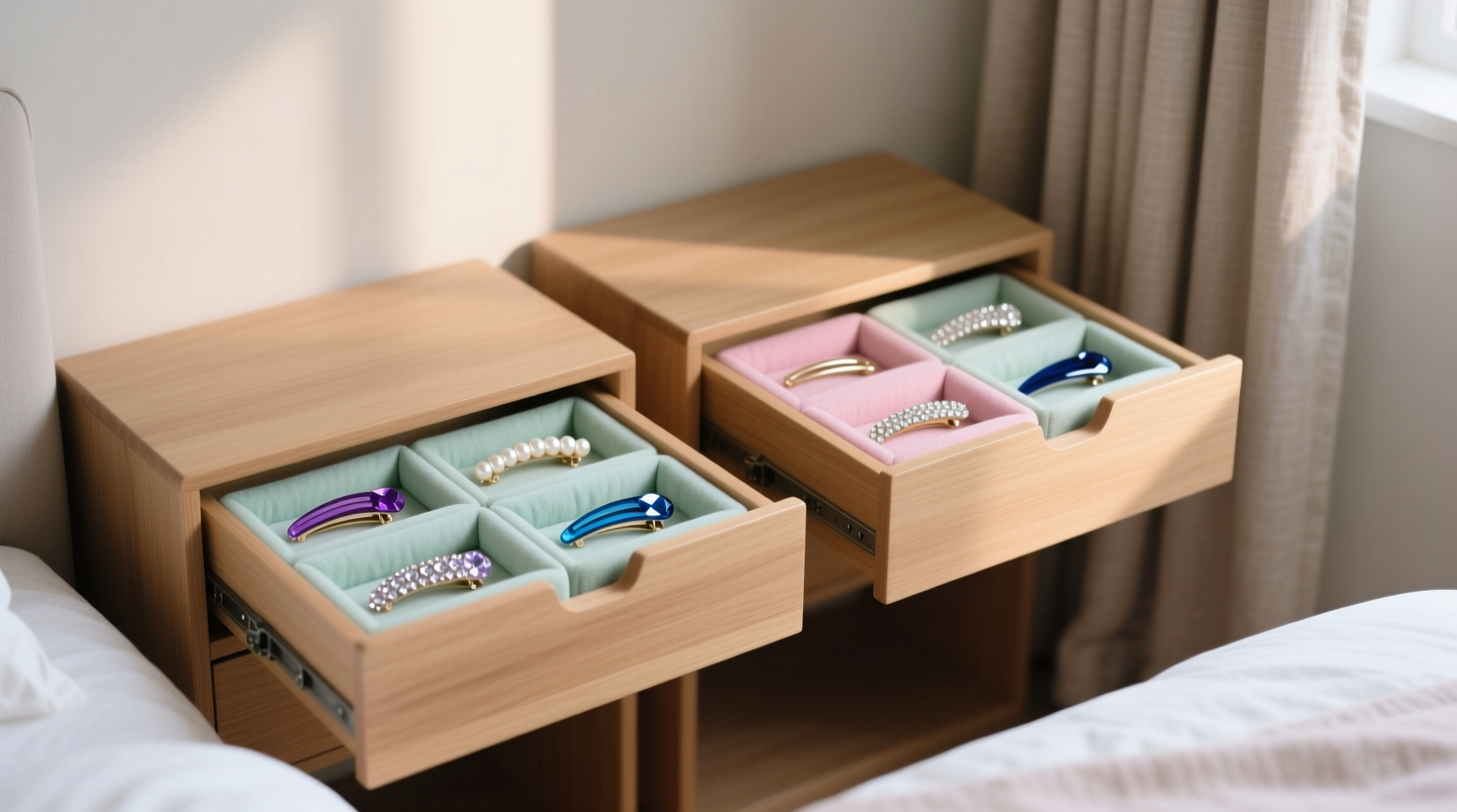 closet organization tips for crystal hair clips