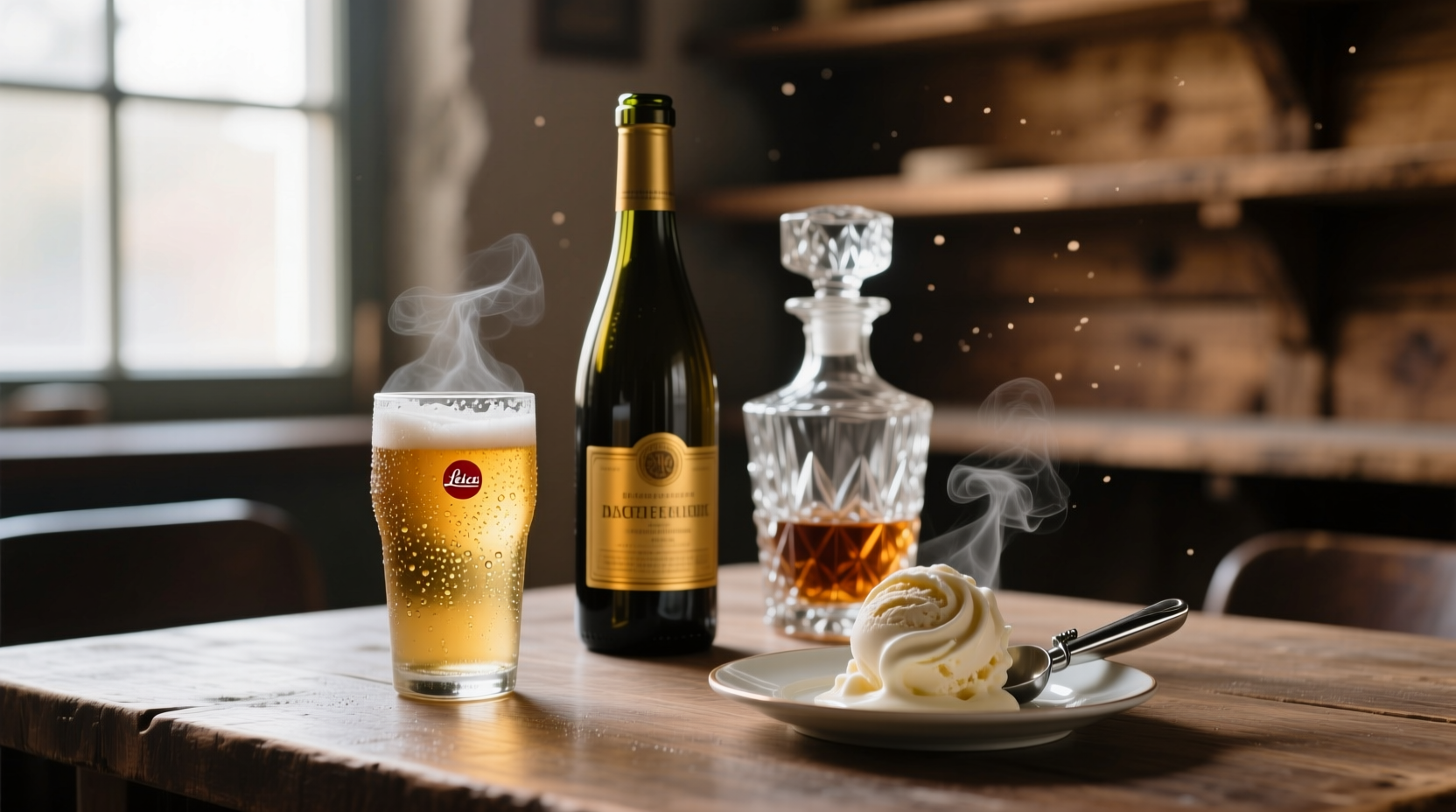 how to use beer wine spirits ice cream