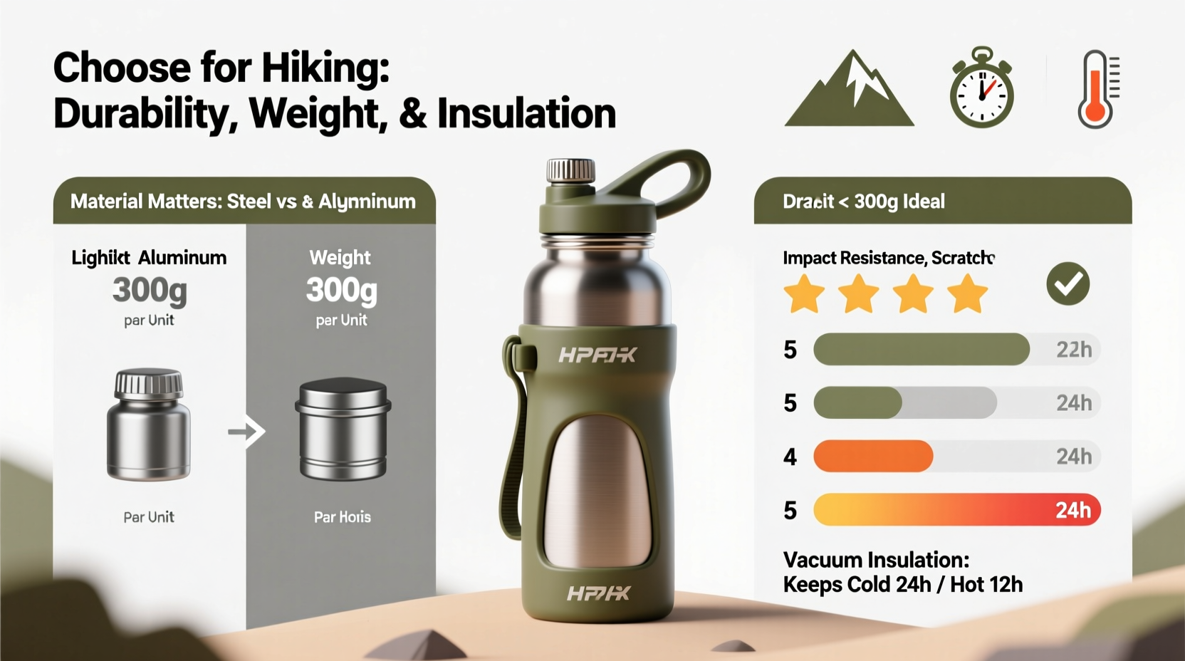 how to choose the best water bottle for hiking durability weight and insulation tips