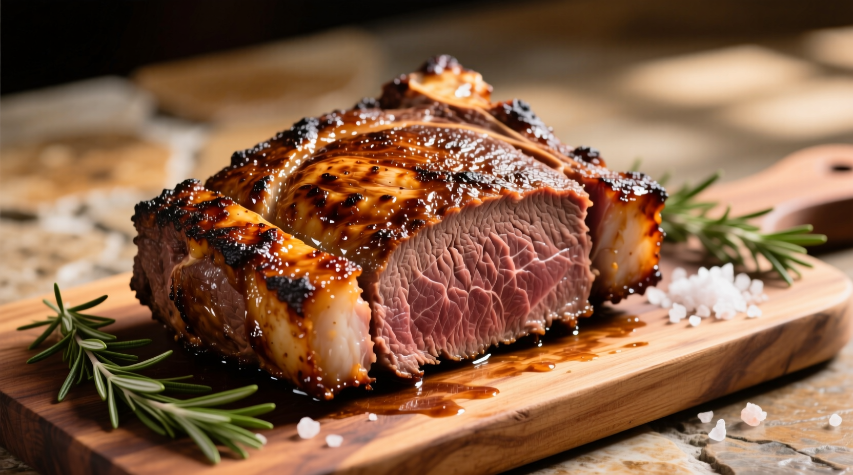 Perfectly cooked chuck tender roast with golden crust