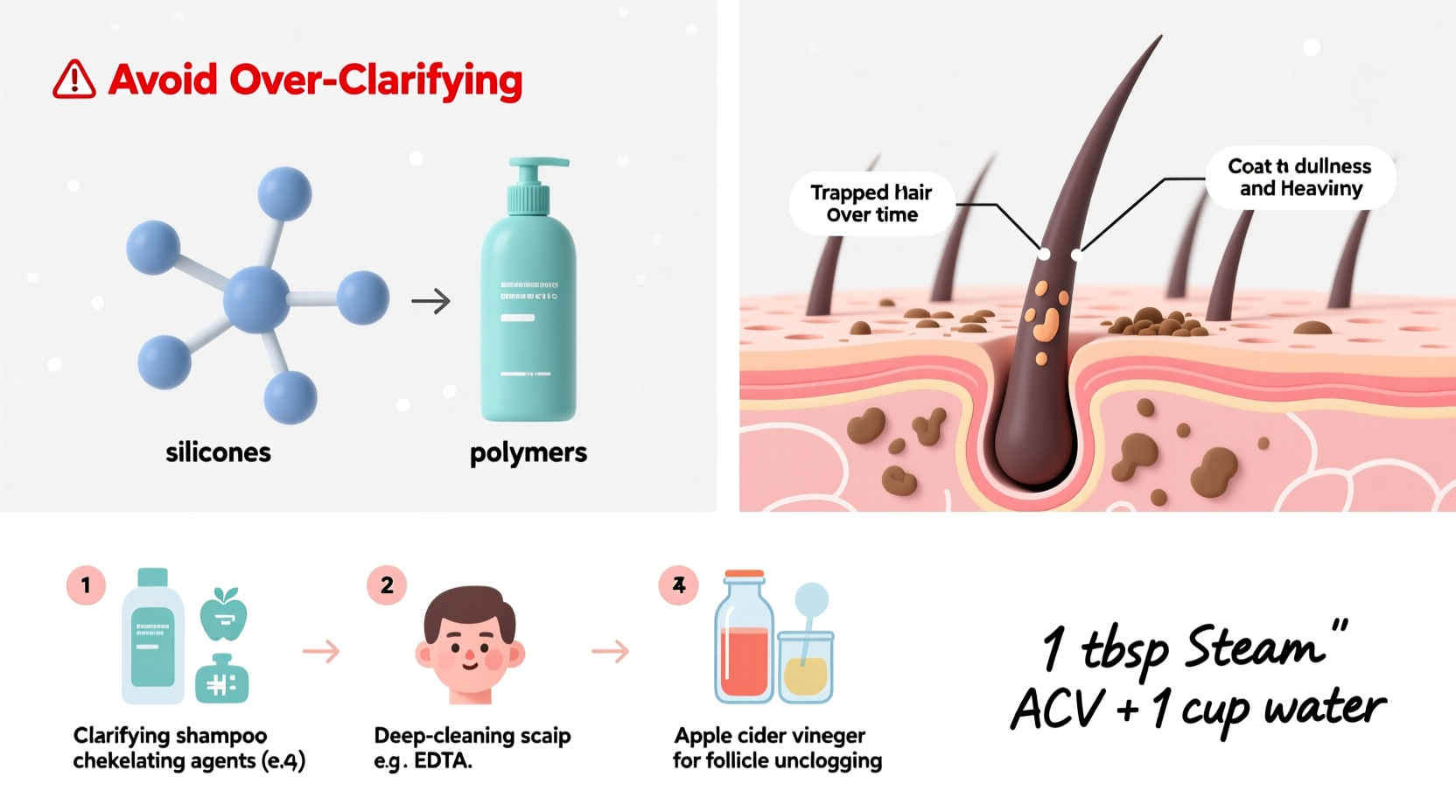 why do some shampoos cause buildup and how to clarify without stripping