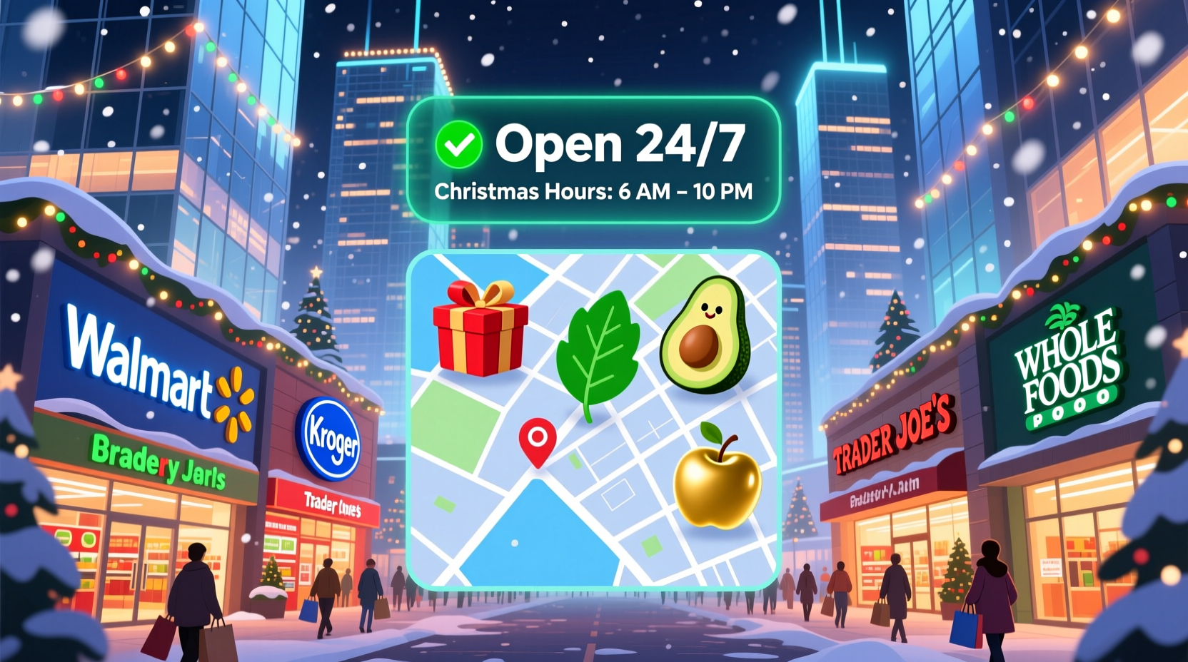 what grocery stores are open on christmas 2024