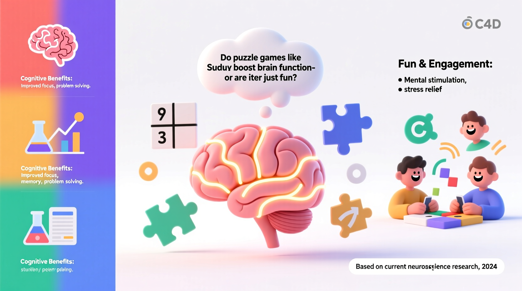 are puzzle games like sudoku actually boosting brain function or just fun