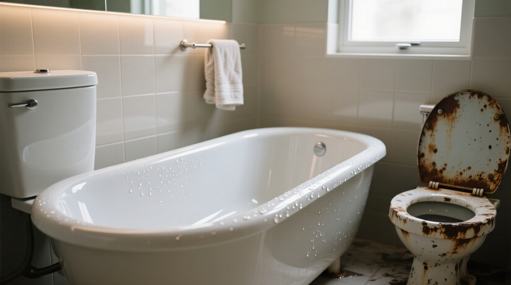 remove rust stains from toilets tubs