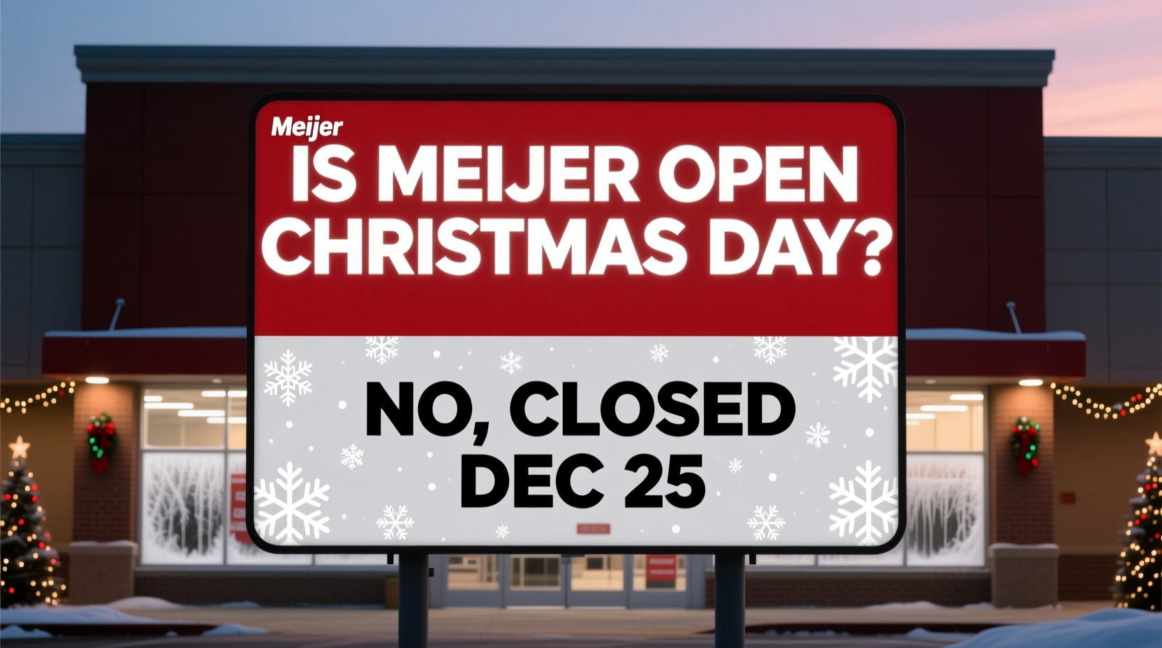 is meijer open christmas day