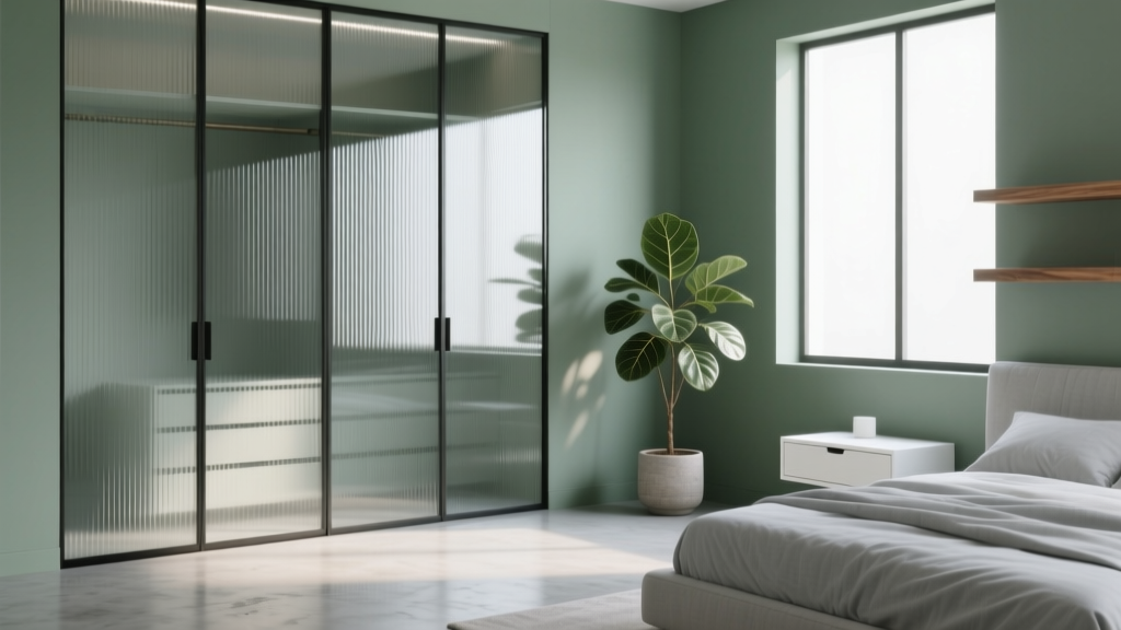 Bedroom Reeded Glass Wardrobe Doors - The Decor Mag