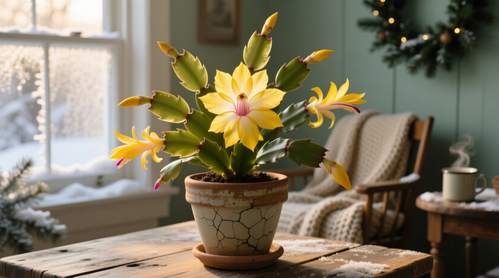yellow xmas cactus