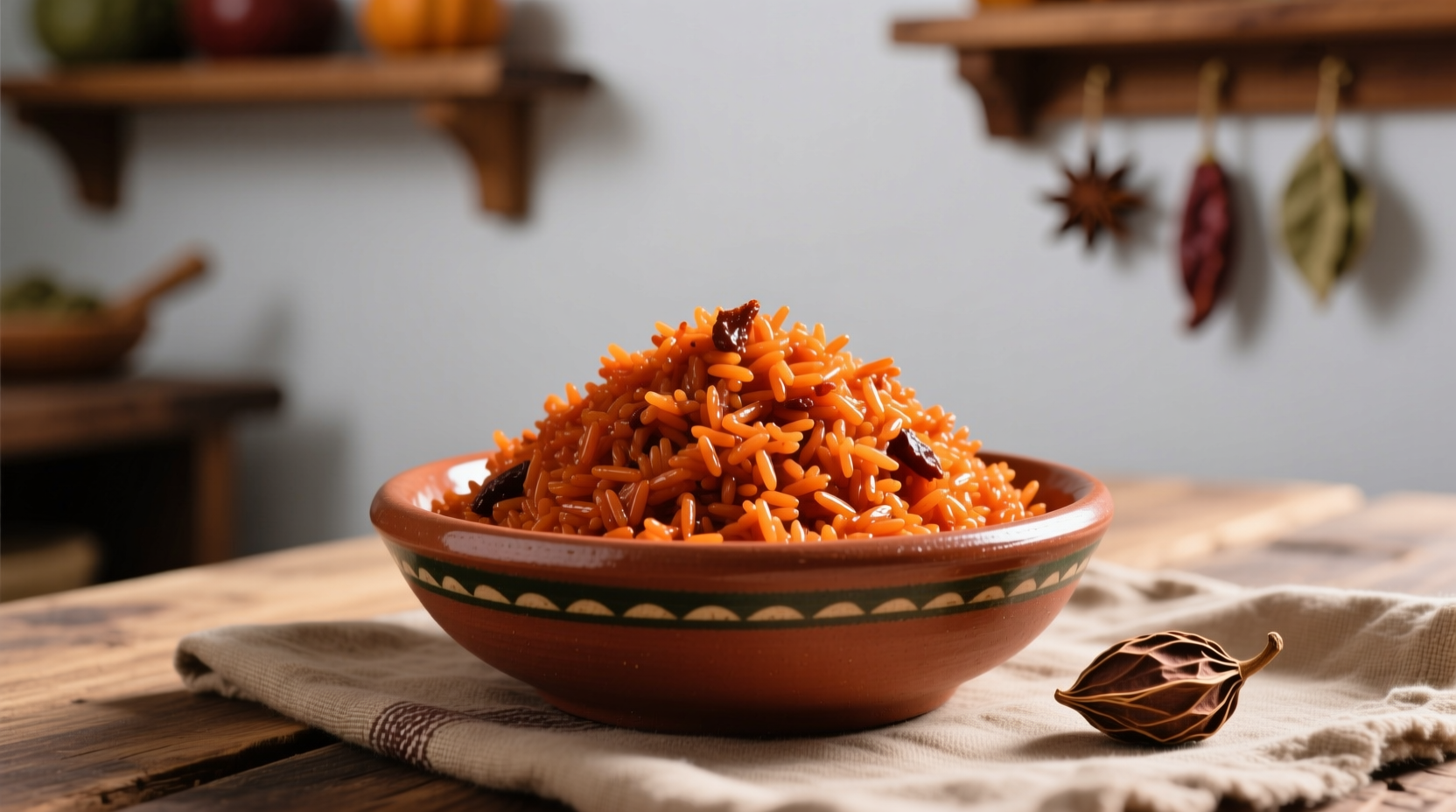 Holiday cooking context showing achiote-seasoned rice dish - color authenticity matters for cultural celebration meals but not everyday versions
