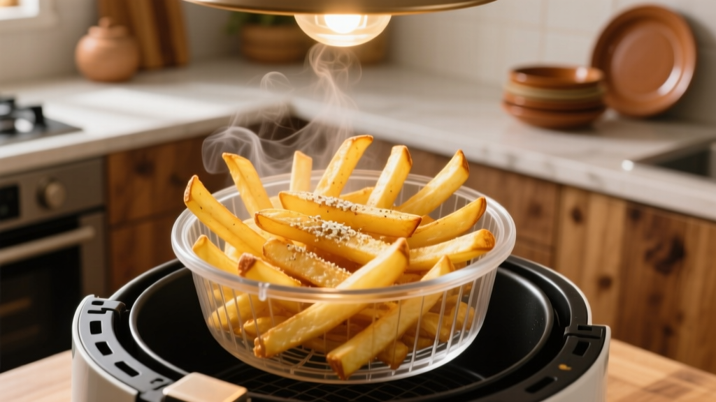 Perfect Frozen Fries in Air Fryer Rotating Basket