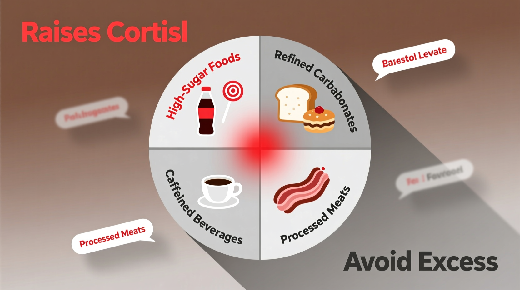 what foods raise cortisol levels