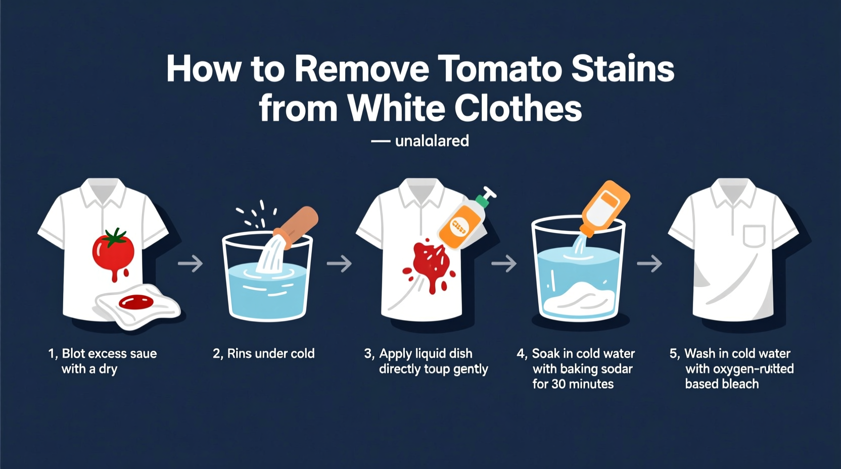 How to Remove Tomato Stains from White Clothes: 4 Proven Methods
