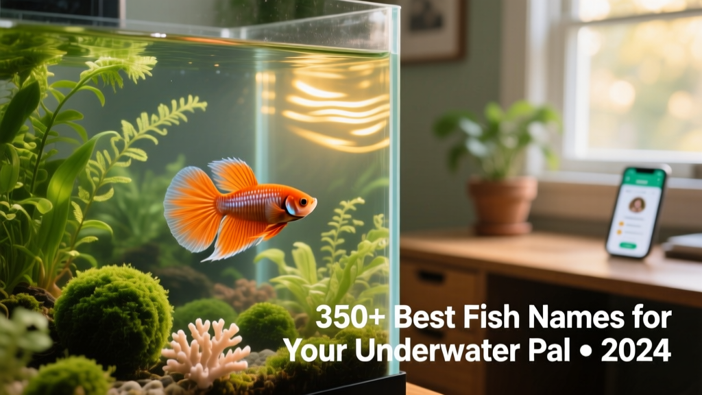 Small orange betta fish swimming gracefully in a well-planted aquarium