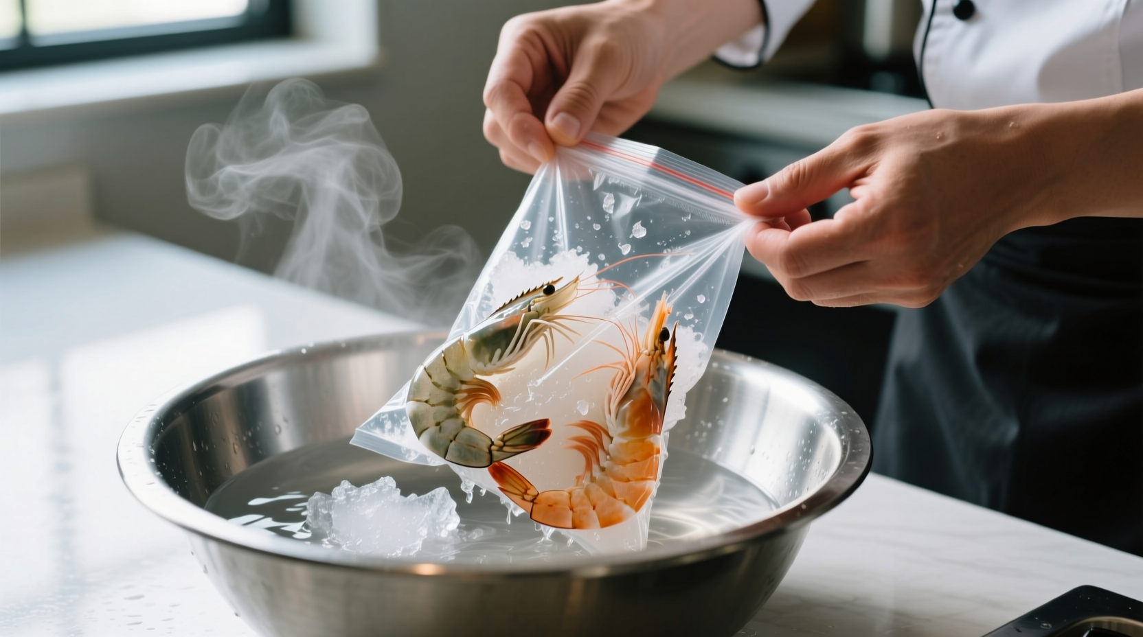 how thaw cook frozen shrimp