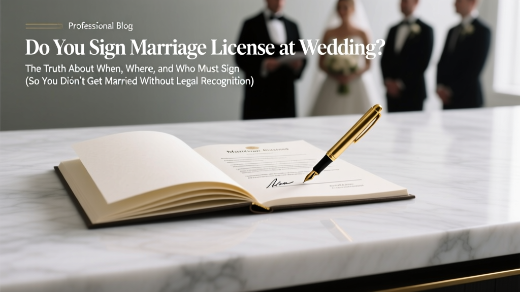 Marriage License Signing: When, Where, Who (2026)
